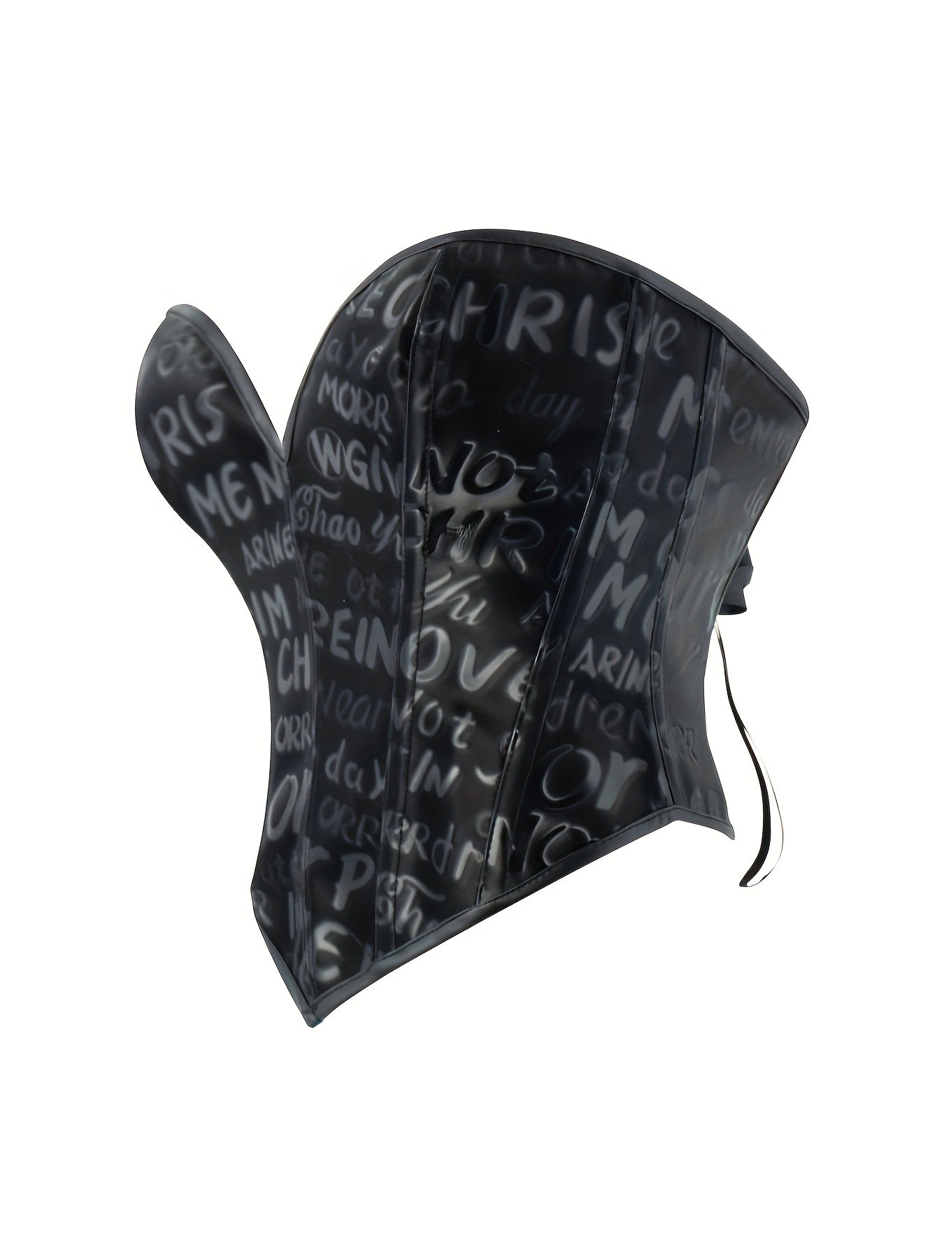 Black letter printed strapless - Corset Waist Cinch ulasan dan harga