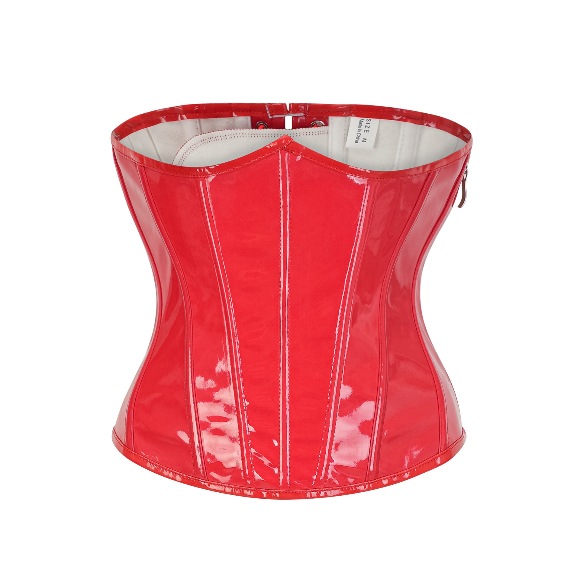 Steampunk Red PU Leather Side  - Corset Waist Cinch ulasan dan harga