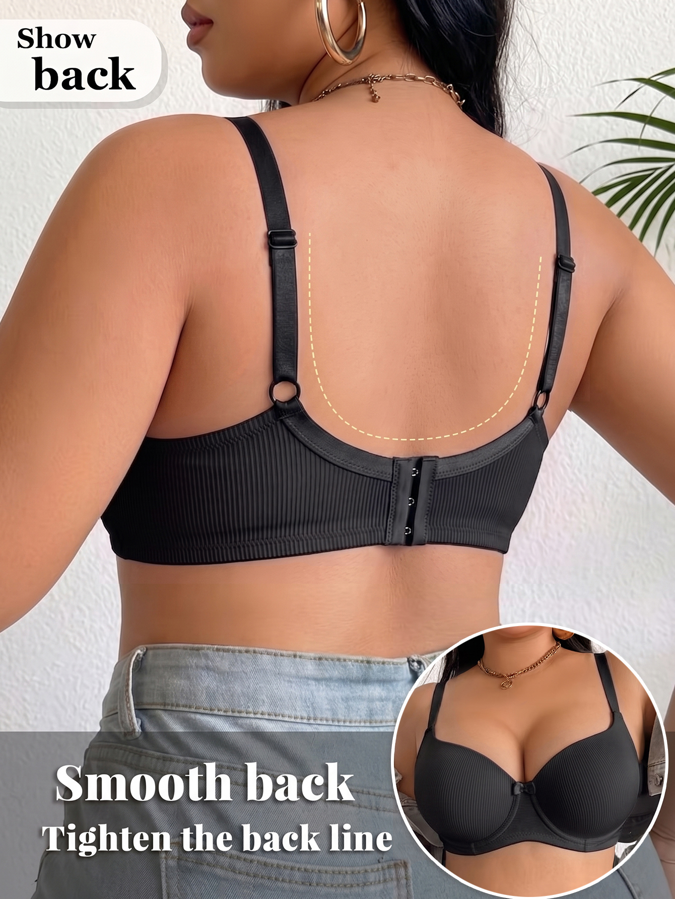 Plus Size Anti-Sagging Women B - Push Up Bra Padded ulasan dan harga