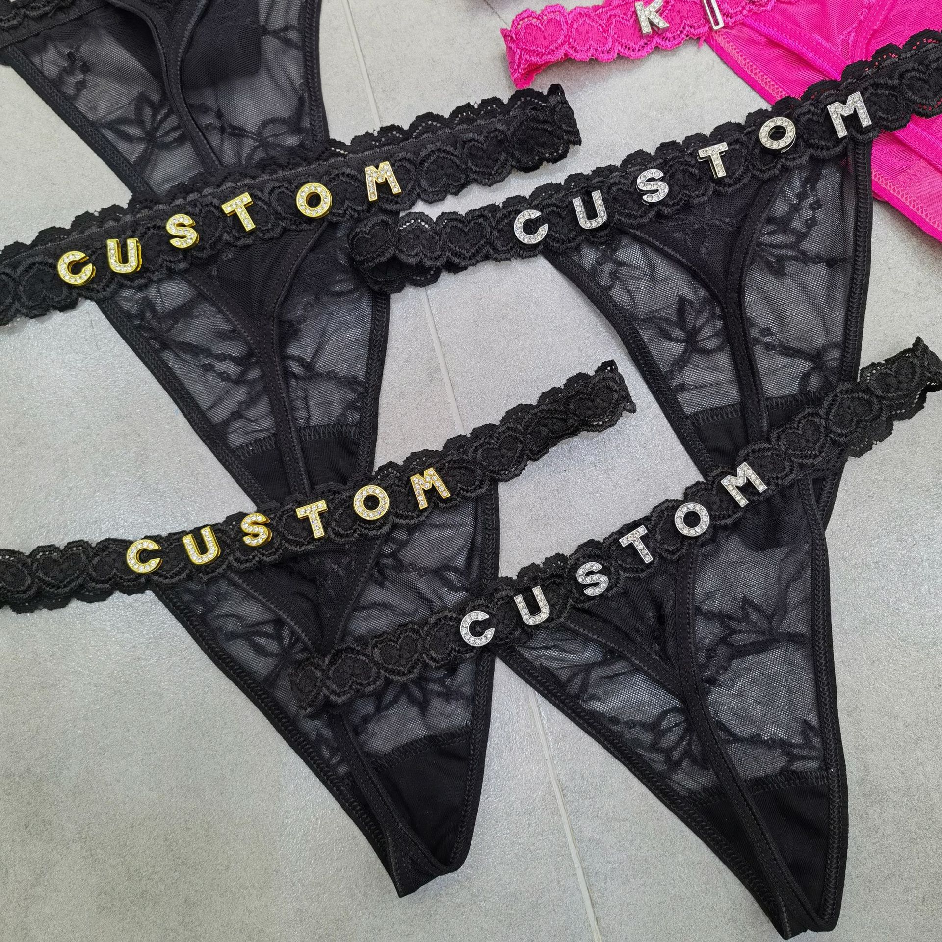 Customize Thongs Crystal Name  - Thong Bikini Women ulasan dan harga