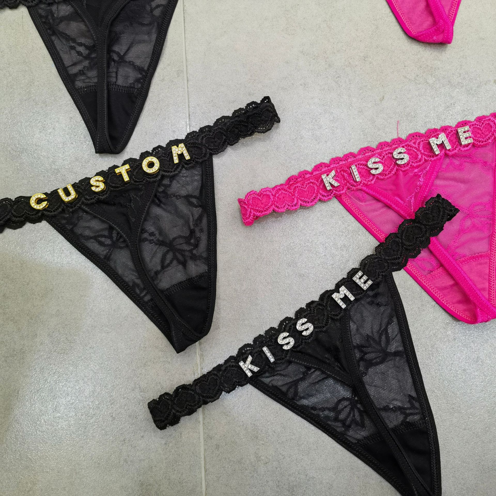 Customize Thongs Crystal Name  - Thong Bikini Women ulasan dan harga