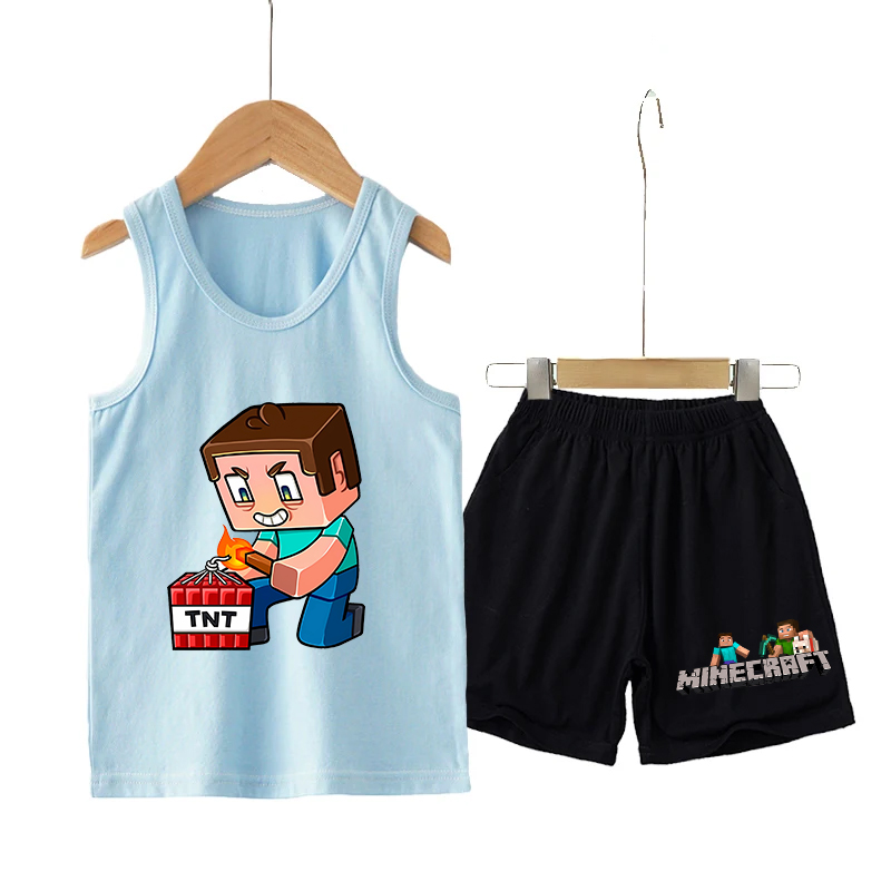 Minecrafted Children Vest+shor - Boyshort Underwear ulasan dan harga