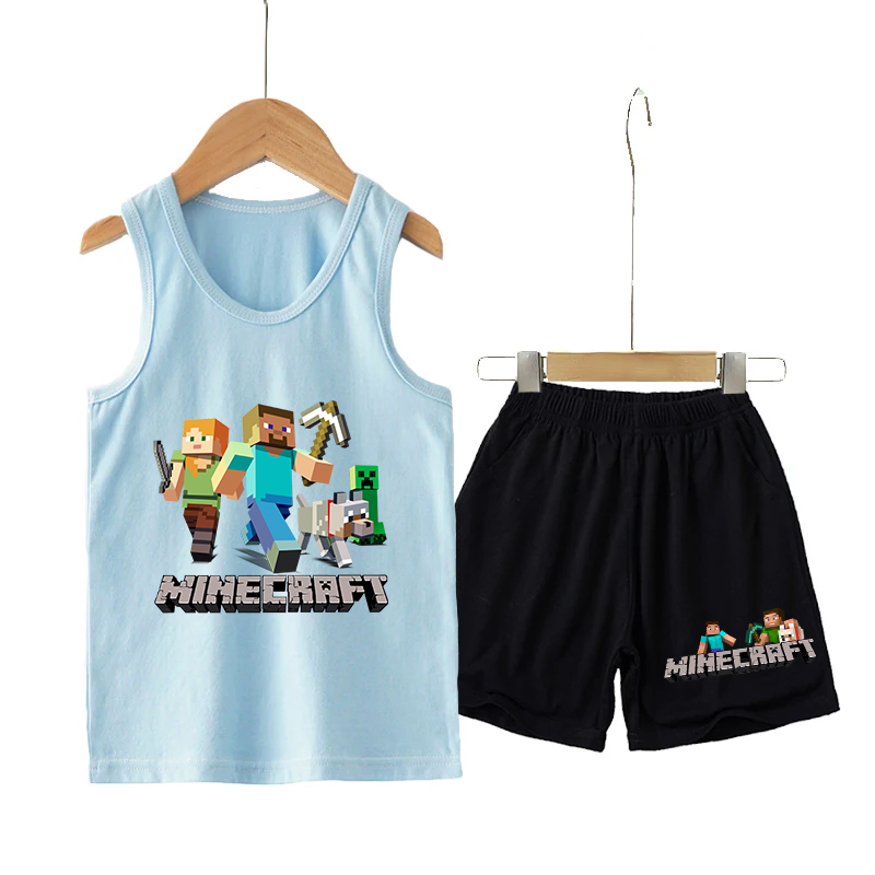 Minecrafted Children Vest+shor - Boyshort Underwear ulasan dan harga