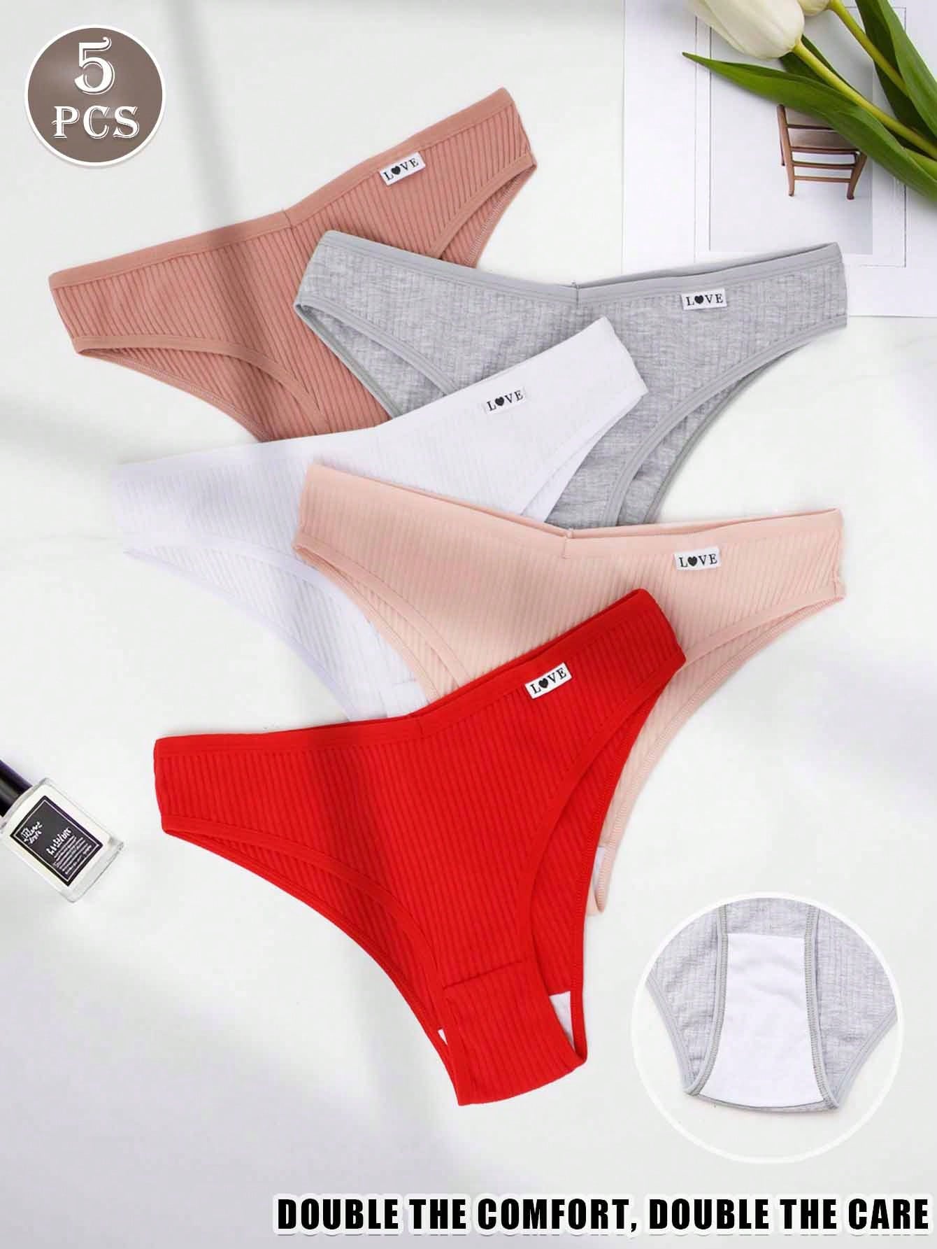 5-Pack Ribbed Seamless Briefs  - Seamless Underwear Women ulasan dan harga
