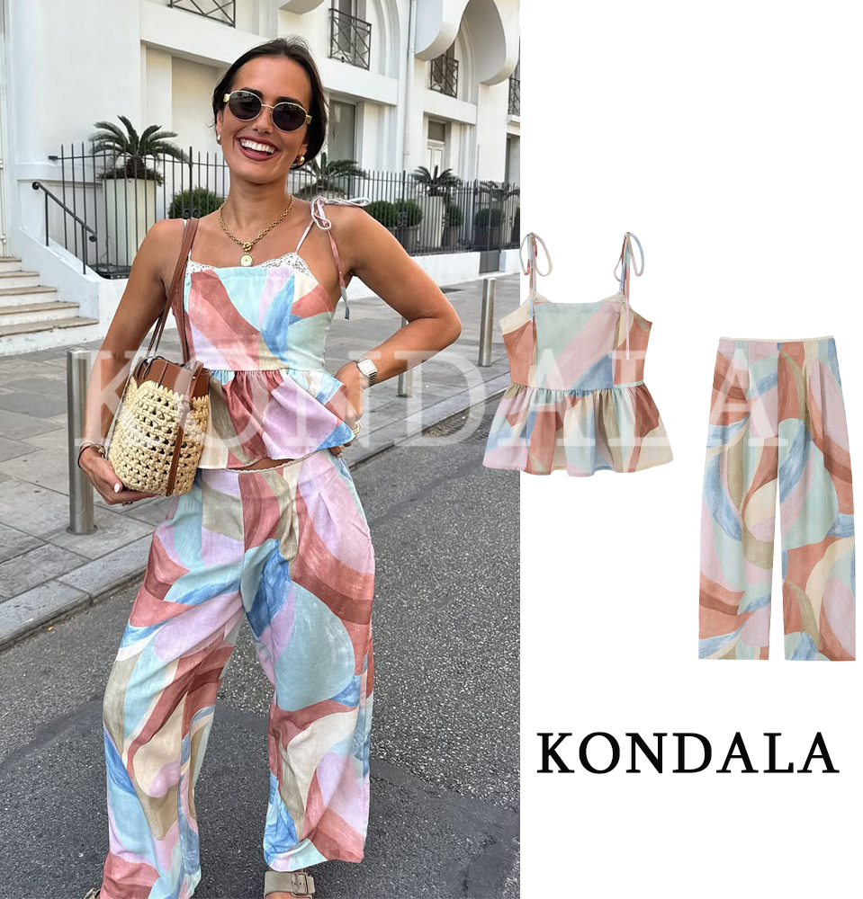 Women Trendy Holiday Printed L - Cami Top Lace ulasan dan harga