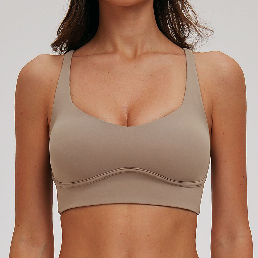 Sexy V-neck Sports Bra Yoga Un - Sports Bra High Impact ulasan dan harga