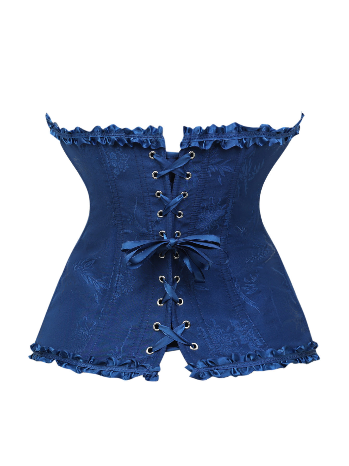 Dark blue jacquard lace edged  - Corset Waist Cinch ulasan dan harga