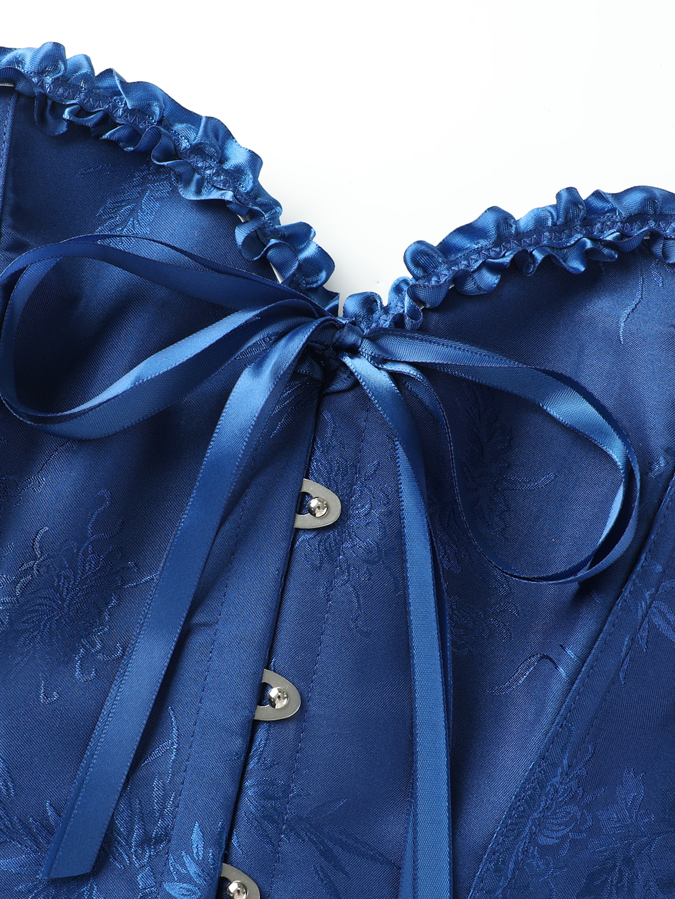Dark blue jacquard lace edged  - Corset Waist Cinch ulasan dan harga