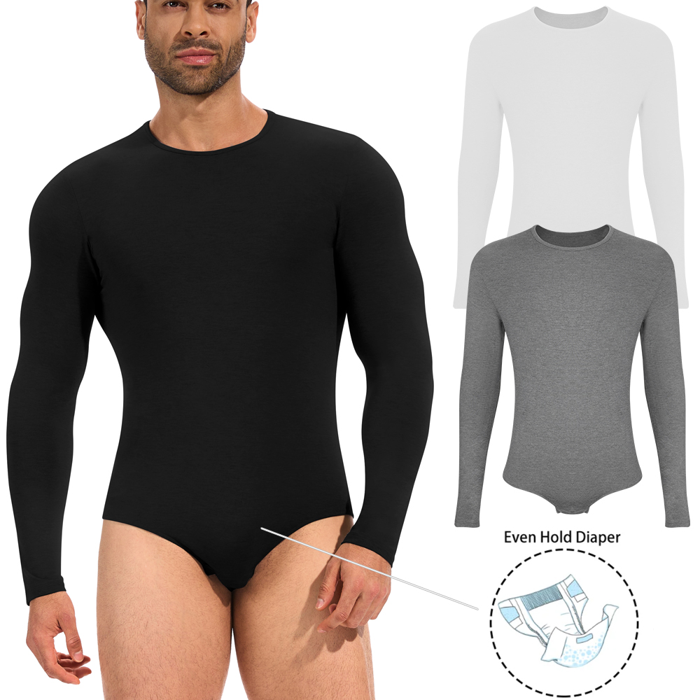 Mens Long Sleeve Bodysuit Full - Shapewear Bodysuit Firm ulasan dan harga